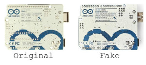 Original vs Fake Arduino - Rear