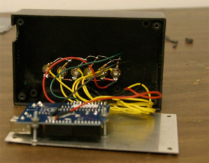 The electronics are housed in an external enclosure